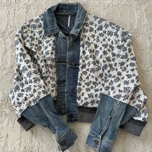 Free people quilted and denim jacket